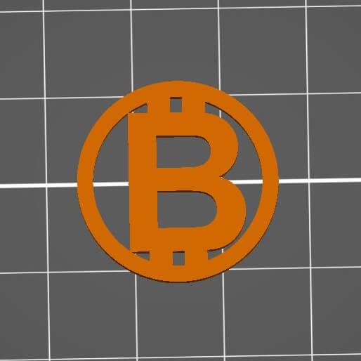 Bitcoin Einkaufswagenchip Druckvorlage (STL)