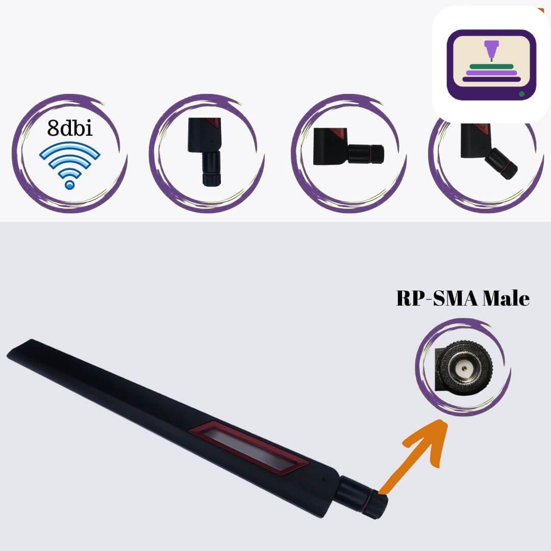 Dualband WLAN-Antenne 8 dBi (2,4/5 GHz) RP-SMA male