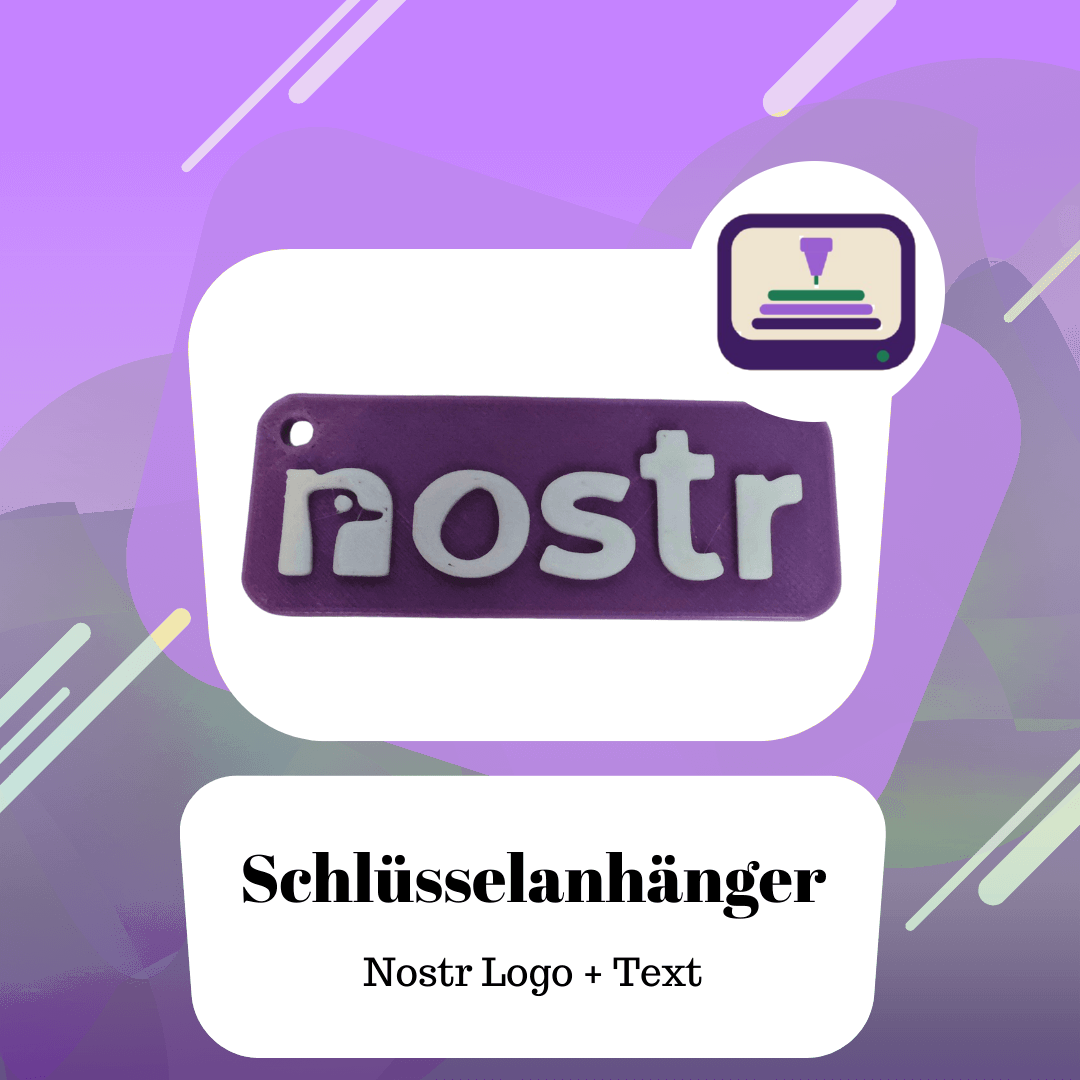 Nostr Schlüsselanhänger Logo mit Text