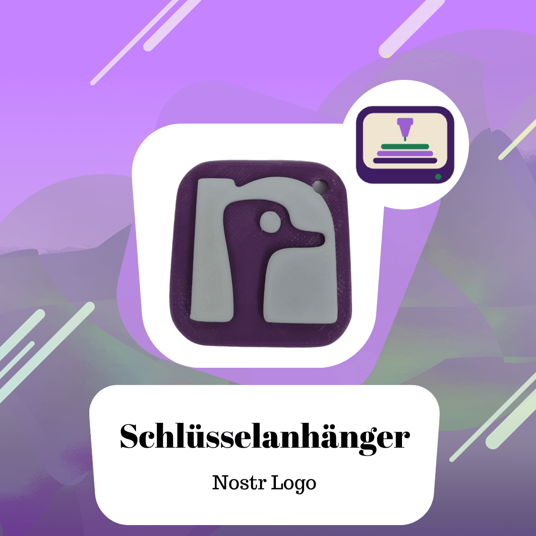 Nostr Schlüsselanhänger Logo „Ostrich“