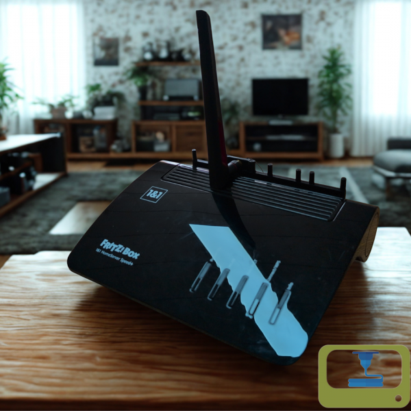 Fritz!Box 7590 WLAN Extender mit Antennen Wifi Reichweite erhöhen AVM Router (weiss)