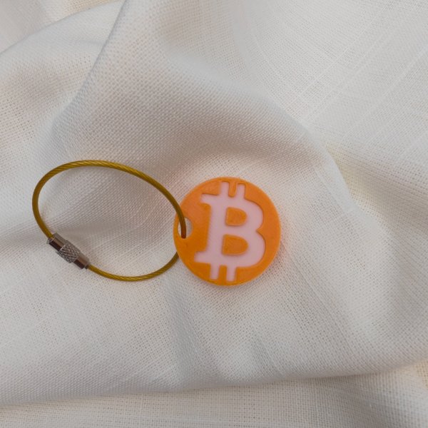 Bitcoin Schlüsselanhänger Logo, rund